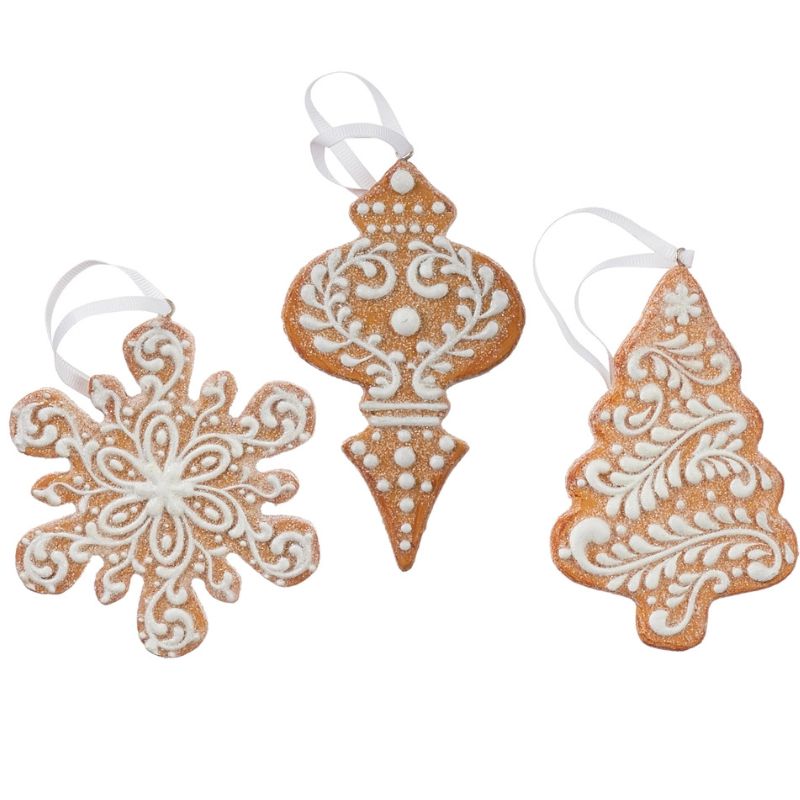 White Icing Gingerbread Ornament